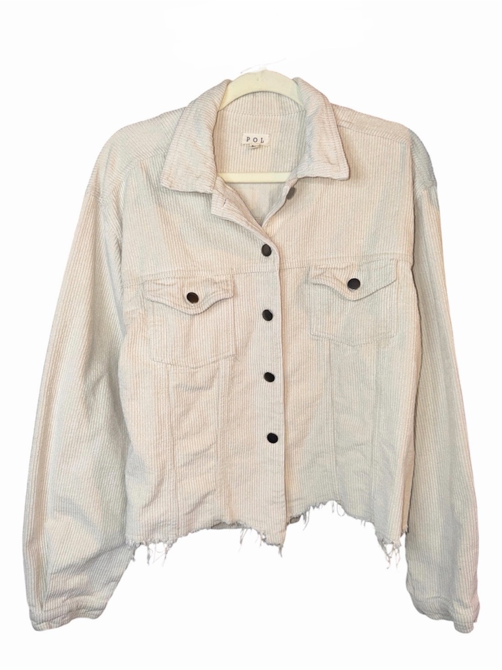 POL Cream Corduroy Jacket, Size Medium